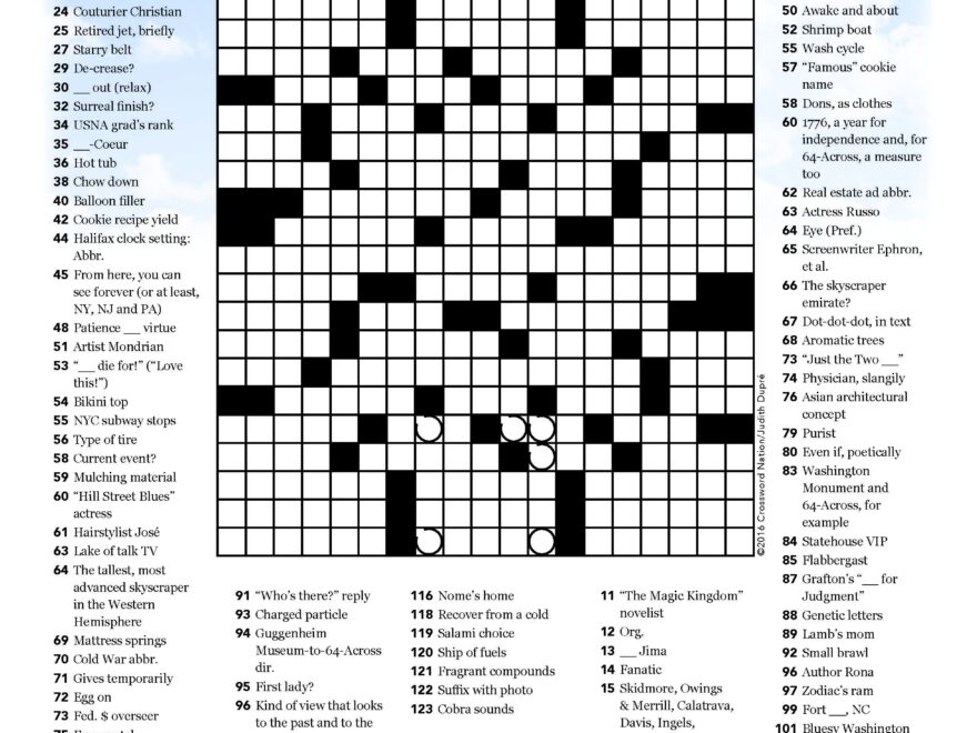 00 FINAL Color Strong True Crossword Puzzle