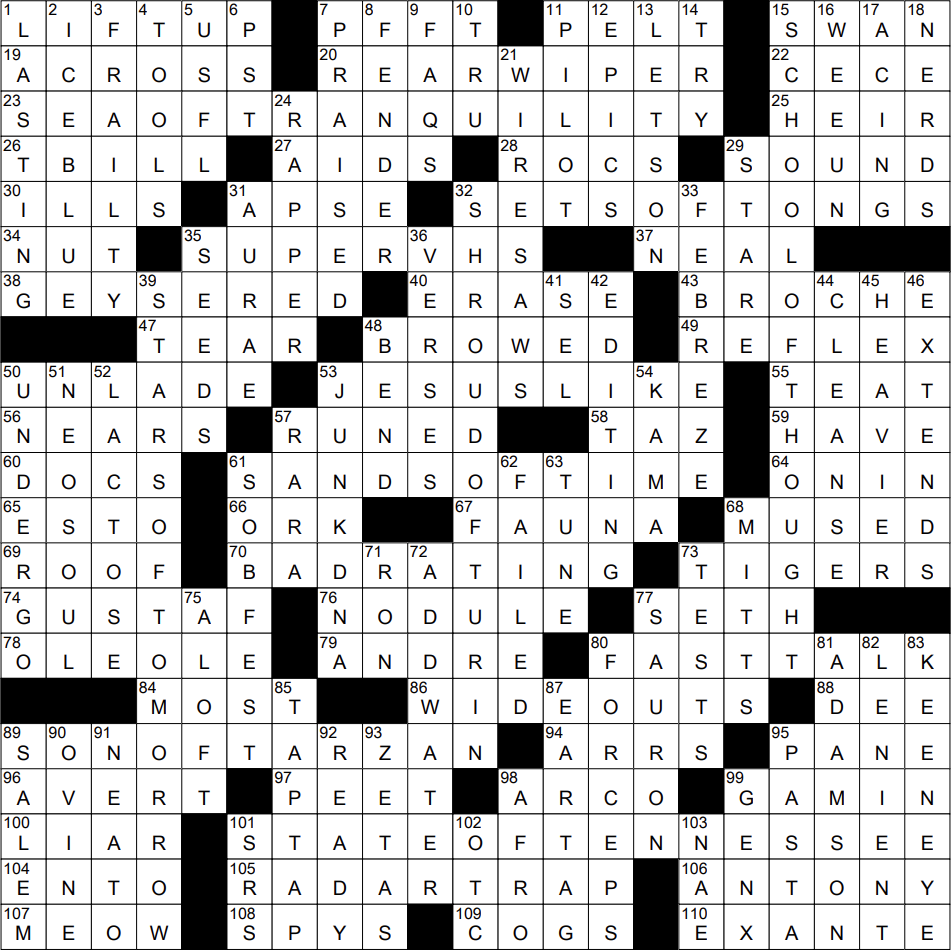 0403 22 NY Times Crossword 3 Apr 22 Sunday NYXCrossword