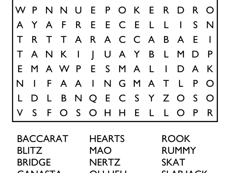 10 Free Printable Word Search Puzzles