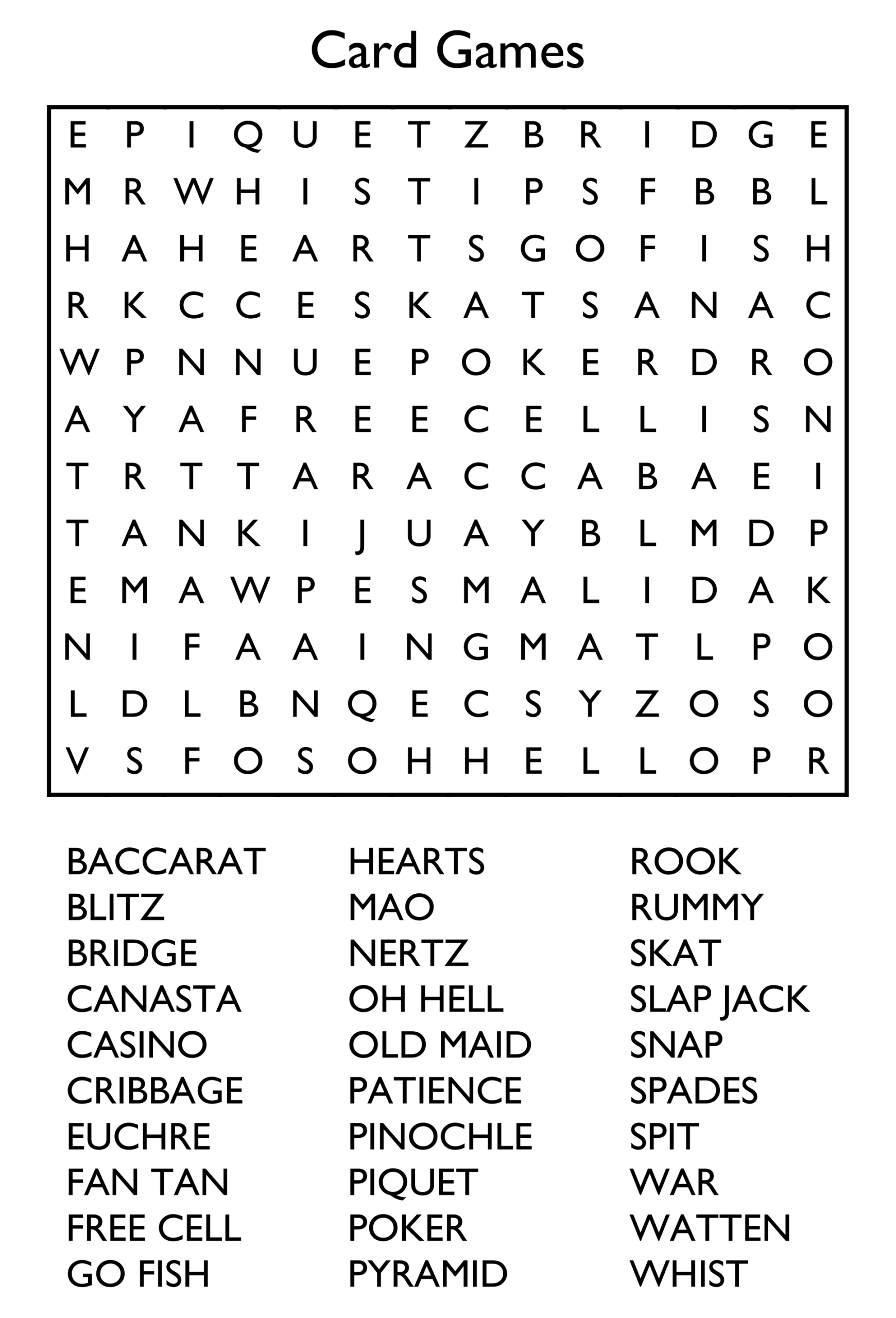 10 Free Printable Word Search Puzzles 10 Free Printable Word Search Puzzles