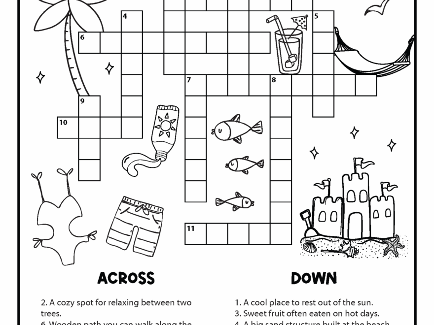 10 Summer Crossword Puzzles Free Printable PDFs From Easy To Advanced Daydream Into Reality
