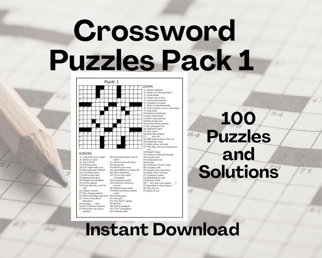100 Printable Crossword Puzzles For Adults Large Print Word Games Brain Games Digital Printable Puzzle Book Instant Download PDF Etsy 100 Printable Crossword Puzzles For Adults Large Print Word Games Brain Games Digital Printable Puzzle Book Instant Download PDF Etsy