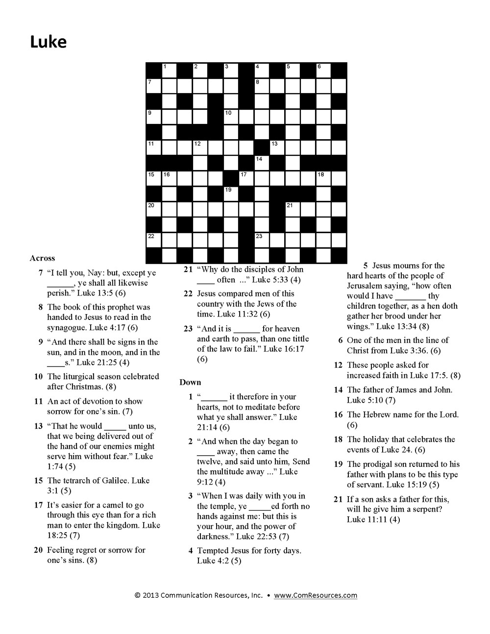15 Fun Bible Crossword Puzzles Kitty Baby Love 15 Fun Bible Crossword Puzzles Kitty Baby Love