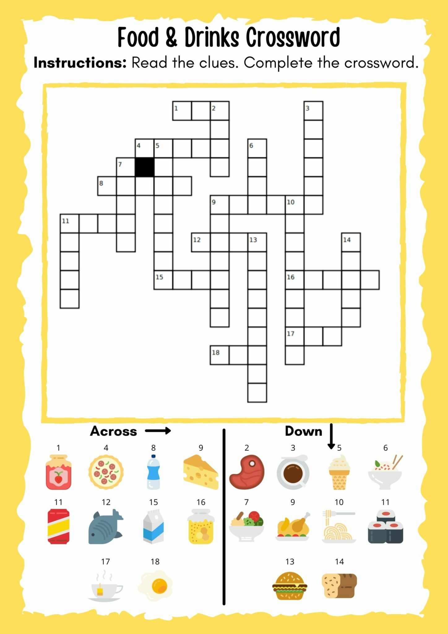 Esl Crosswords Printable Esl Crosswords Printable
