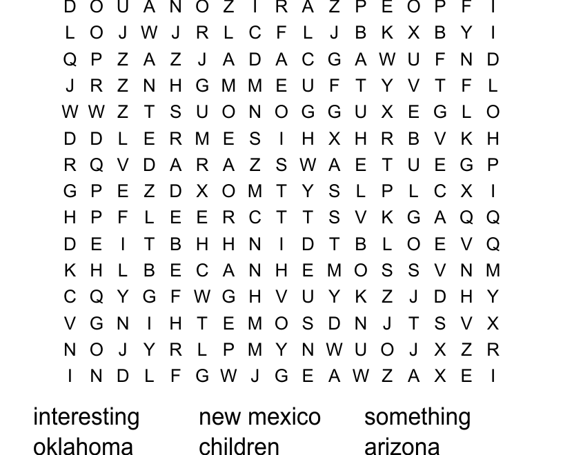 4th Grade Crossword Puzzle Word Search WordMint