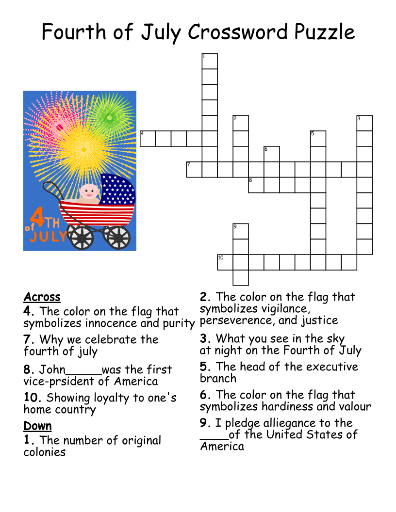 4th Of July Word Search WordMint