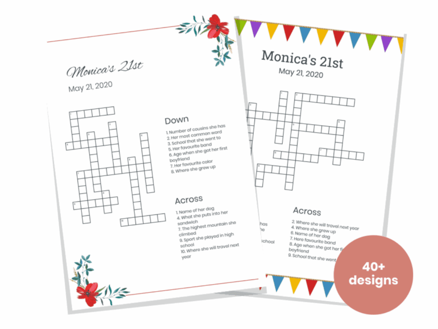 75 Clues And Questions Ideas For A Birthday Crossword Puzzle Perfect Crosswords Blog