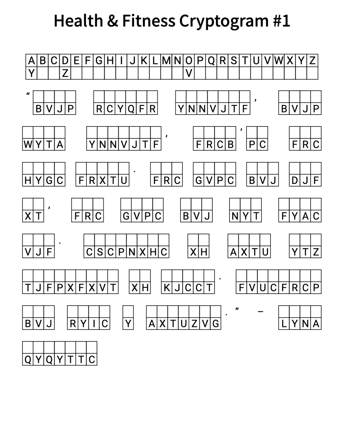 A Book Creator Cryptogram Puzzle Creator Tool