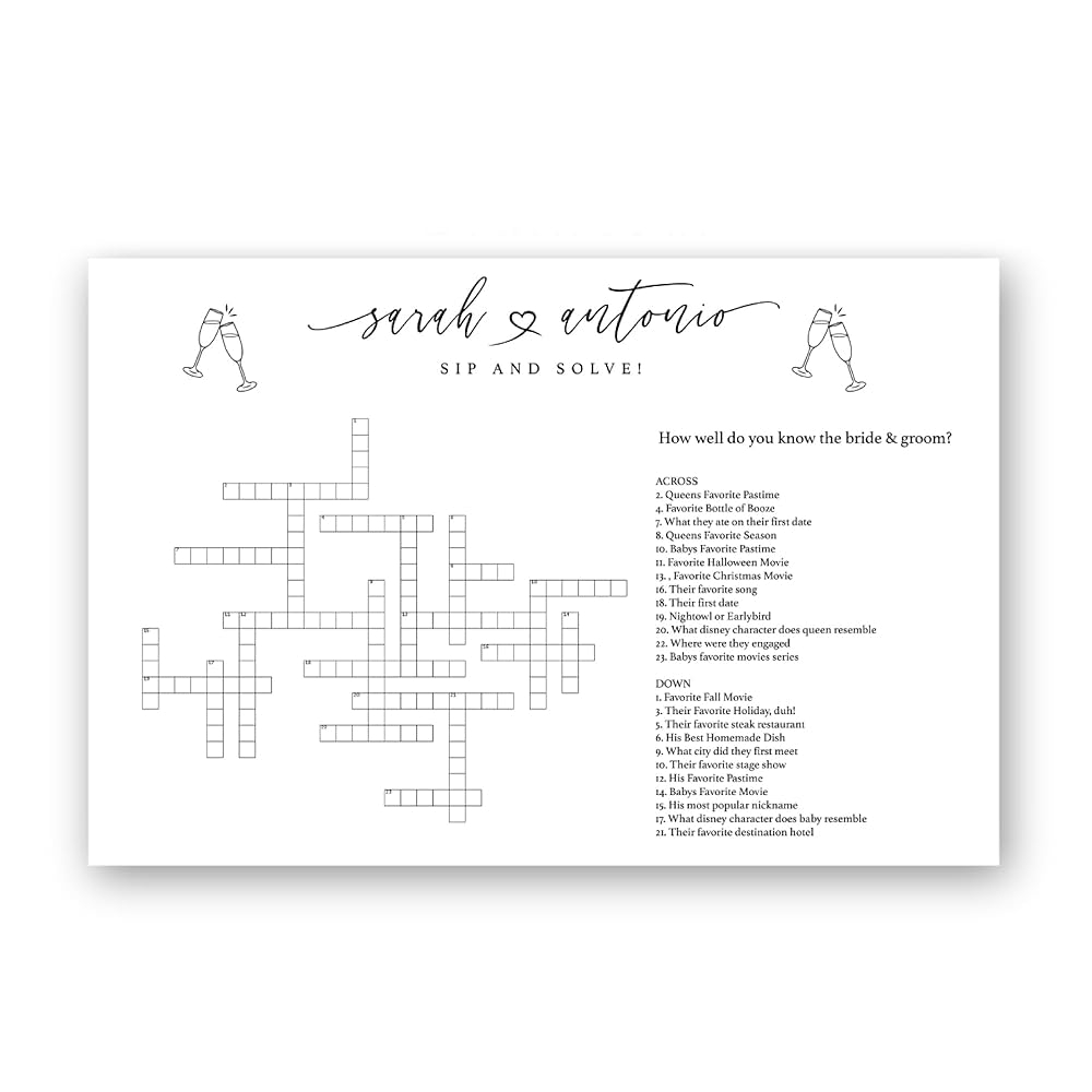 Amazon Sip And Solve Wedding Sign Printed Custom Extra Large Wedding Crossword Puzzle Boho Wedding Game Crosswords Wedding Entertainment 24 In X 18 In Foamboard Home Kitchen Amazon Sip And Solve Wedding Sign Printed Custom Extra Large Wedding Crossword Puzzle Boho Wedding Game Crosswords Wedding Entertainment 24 In X 18 In Foamboard Home Kitchen
