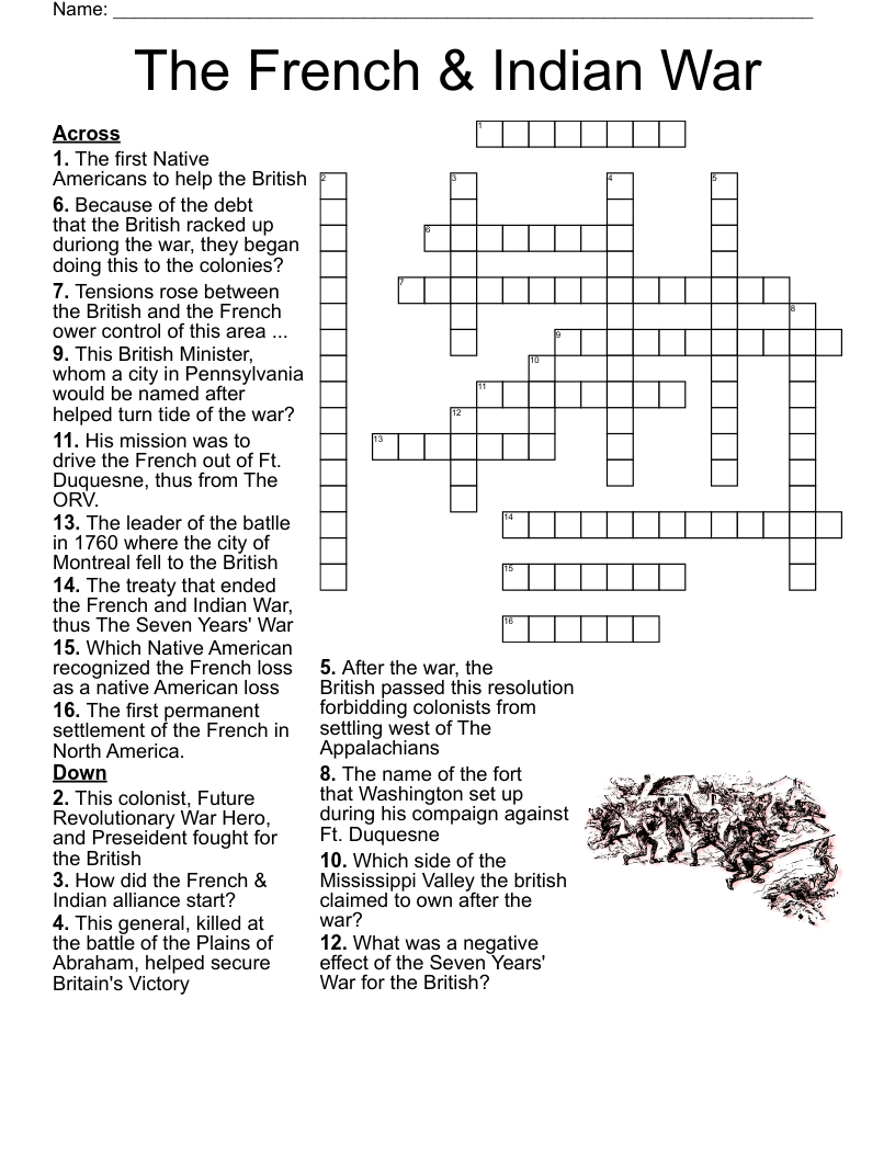American Revolution Crossword WordMint