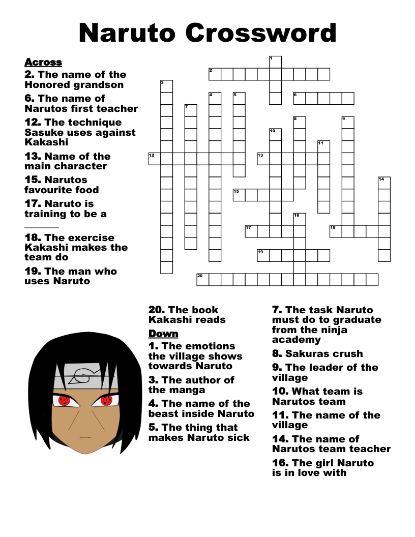 Anime Manga Crosswords Word Searches Bingo Cards WordMint Anime Manga Crosswords Word Searches Bingo Cards WordMint