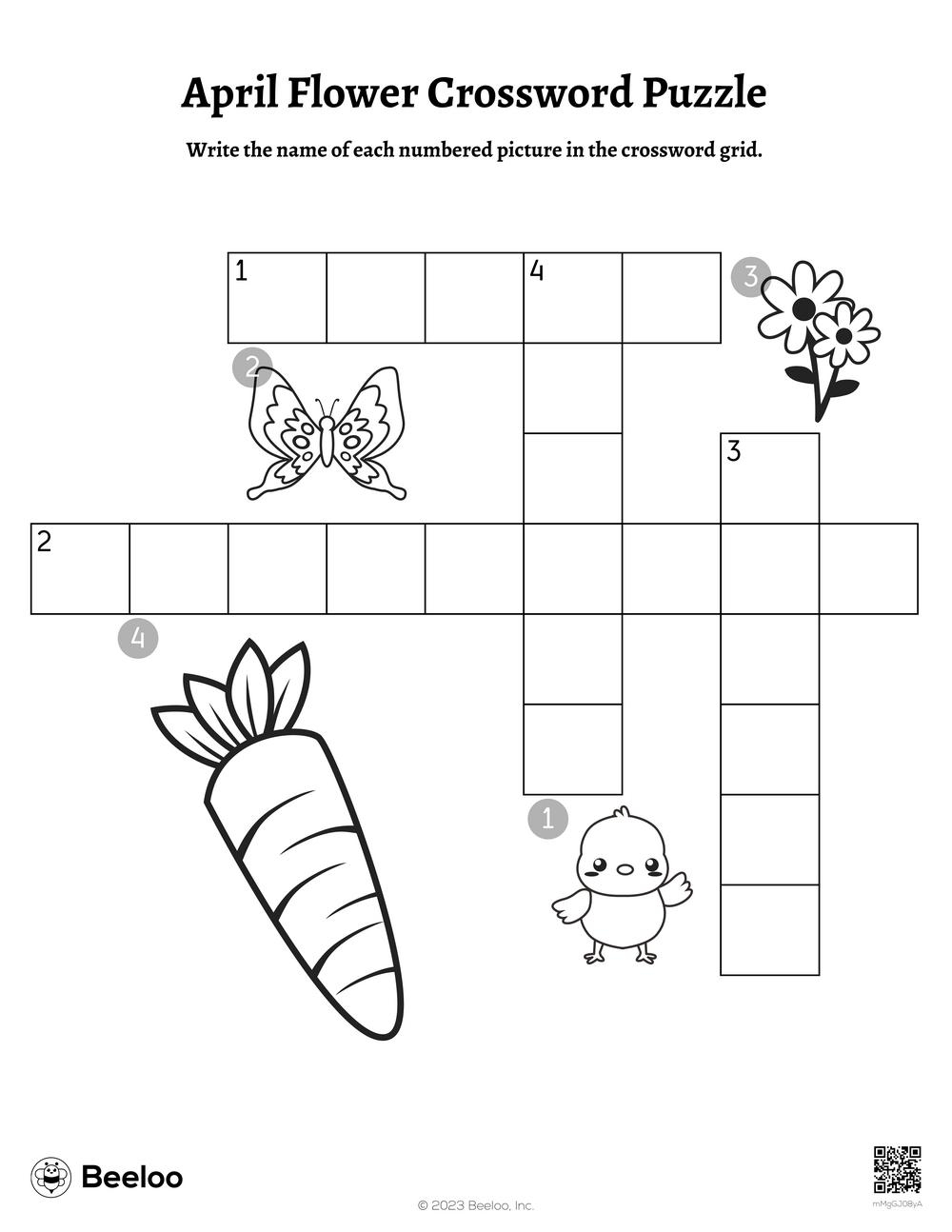 April Flower Crossword Puzzle Beeloo Printable Crafts And Activities For Kids April Flower Crossword Puzzle Beeloo Printable Crafts And Activities For Kids