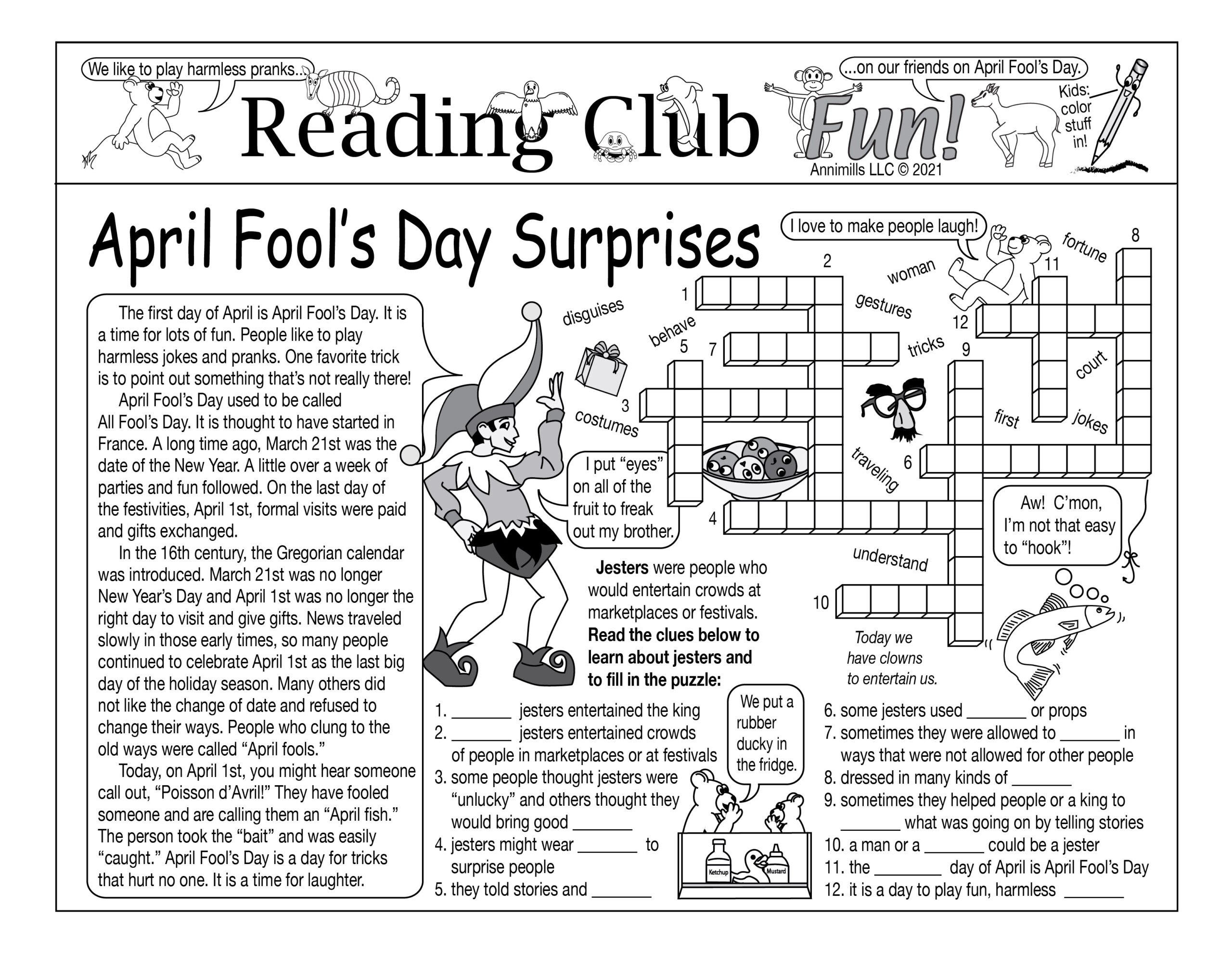 April Fool s Day Surprises Printable Puzzles Made By Teachers April Fool s Day Surprises Printable Puzzles Made By Teachers