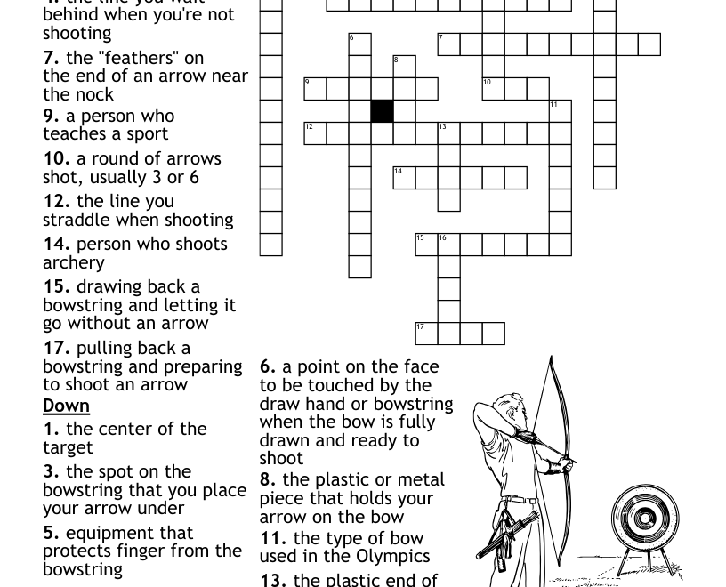 Archery Crossword WordMint