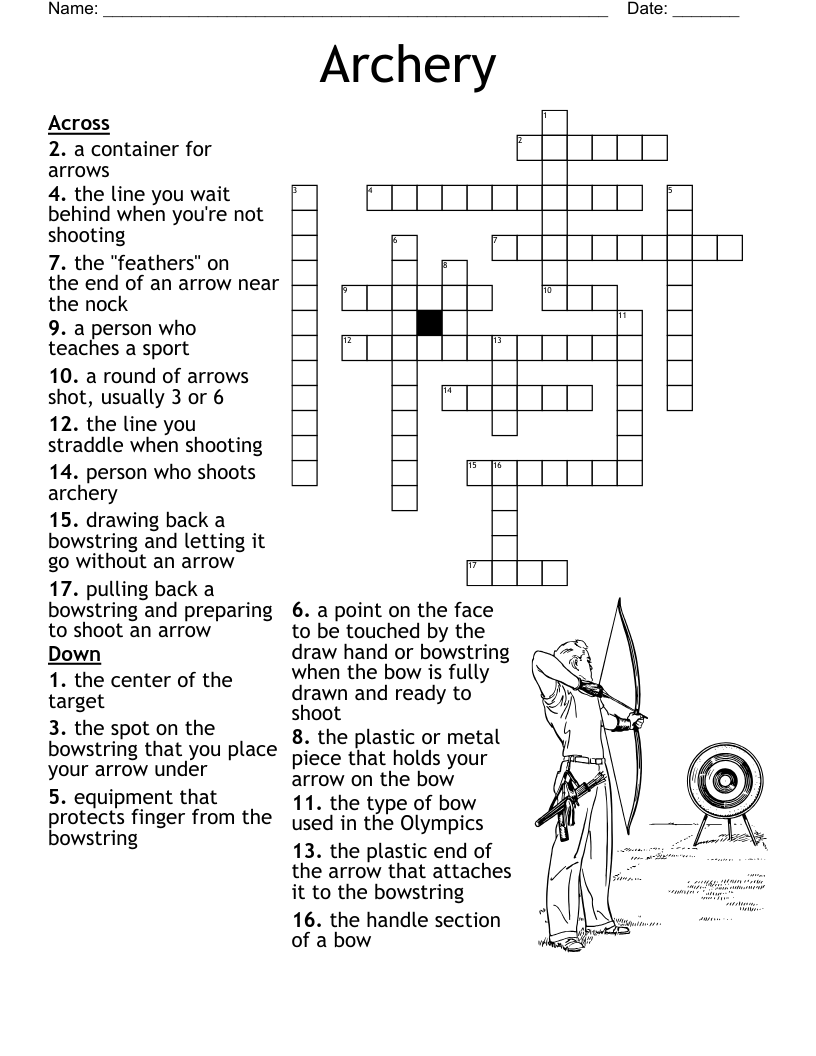 Archery Crossword WordMint Archery Crossword WordMint