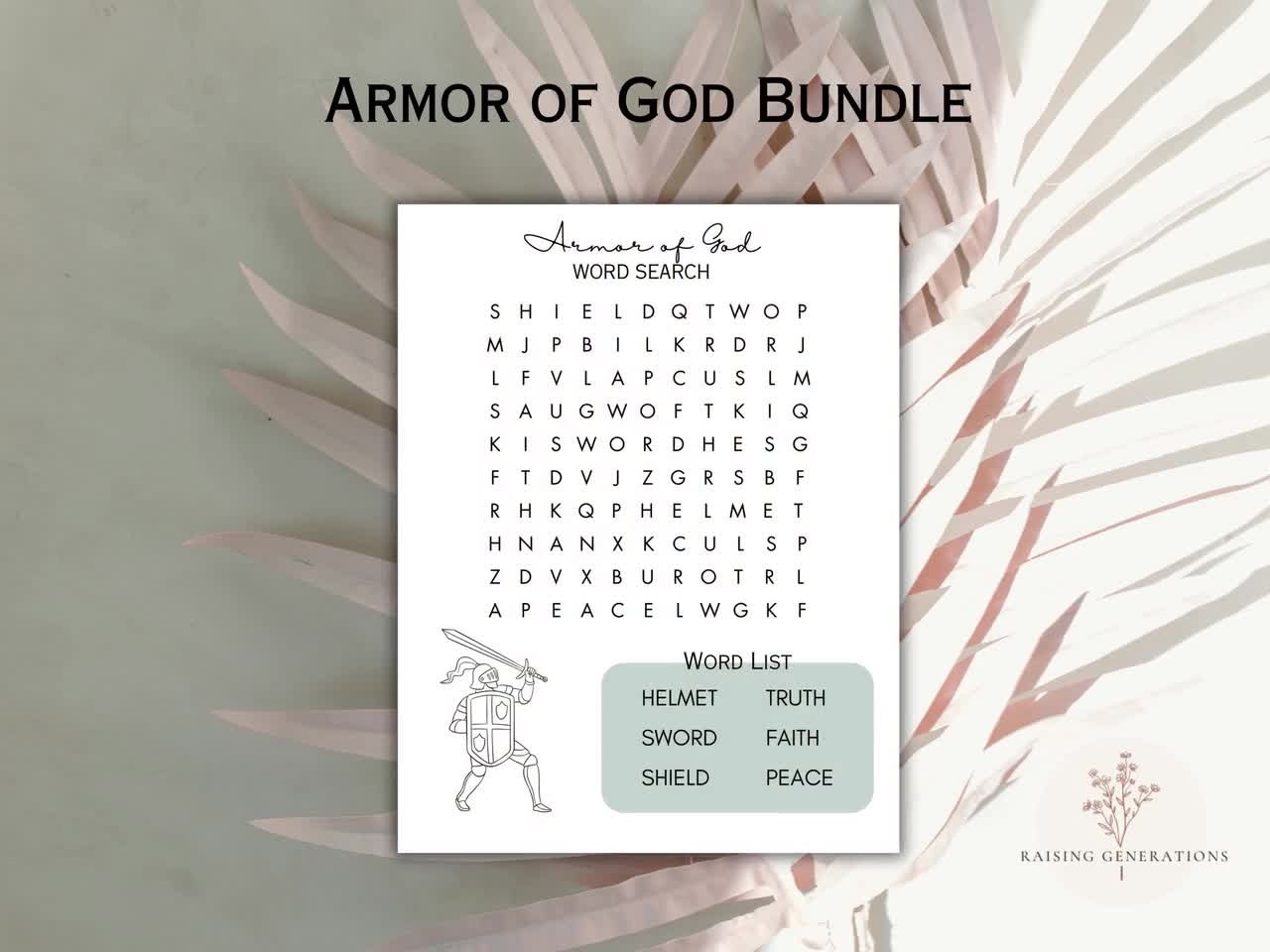Armor Of God Printable Crossword Armor Of God Printable Crossword