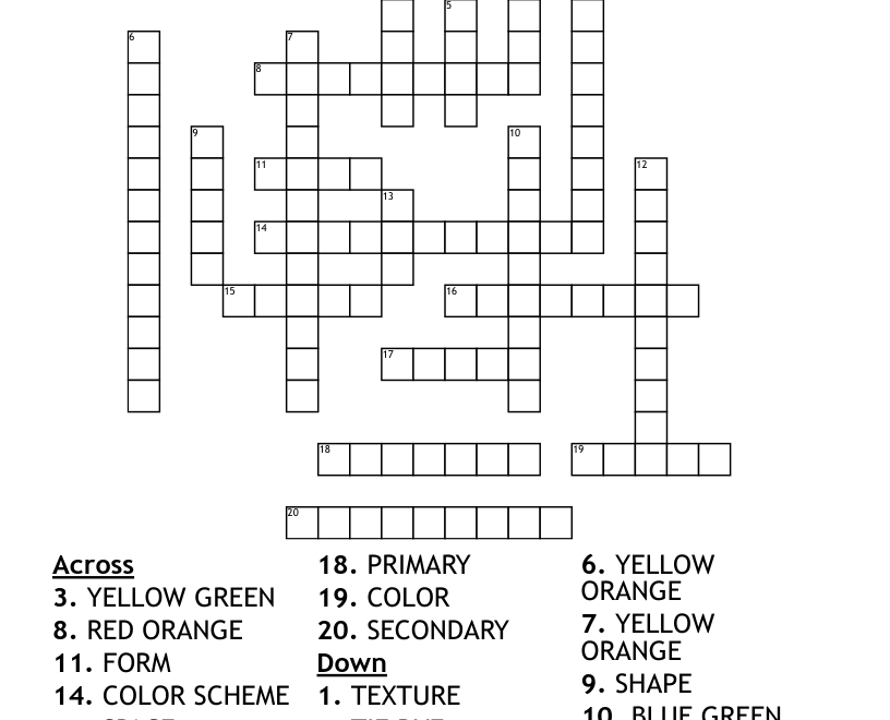 ART Crossword WordMint