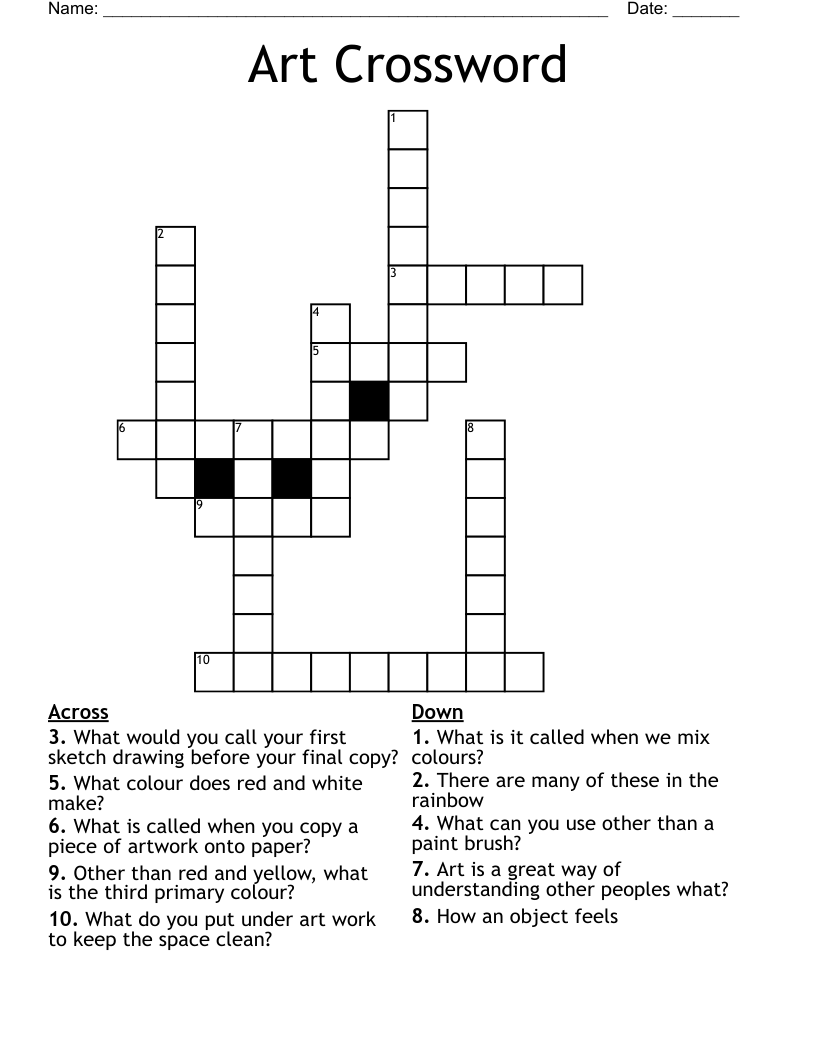 Art Crossword WordMint Art Crossword WordMint