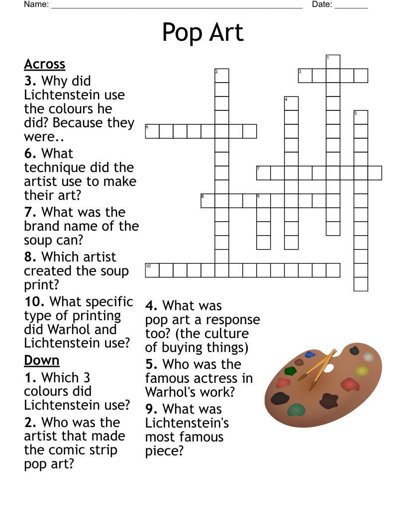 Art Crossword WordMint