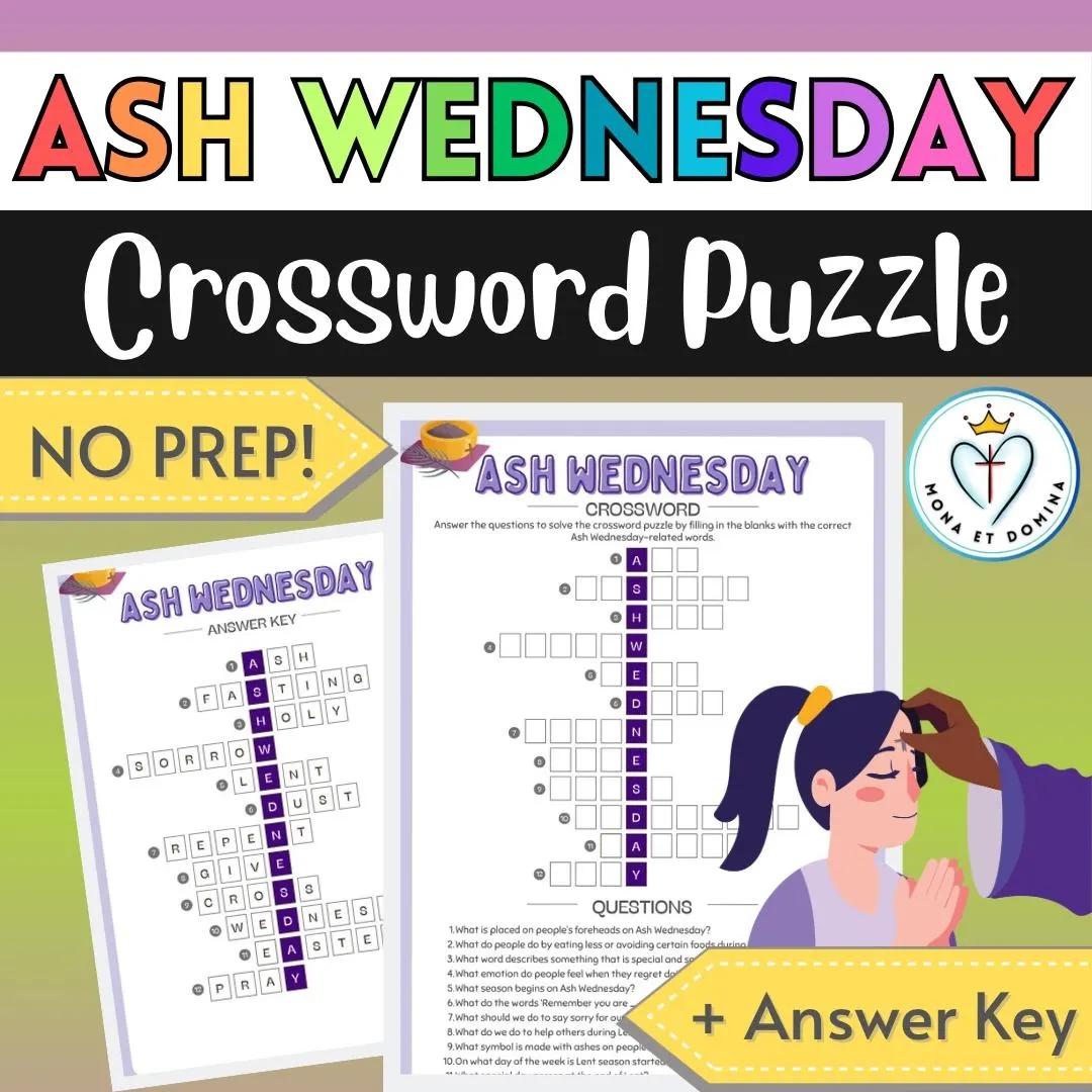 Ash Wednesday Lenten Season Activity Lent Activity Crossword Puzzle No Prep Catholic Activity Printable Worksheet Literacy Digital Download Etsy Ash Wednesday Lenten Season Activity Lent Activity Crossword Puzzle No Prep Catholic Activity Printable Worksheet Literacy Digital Download Etsy