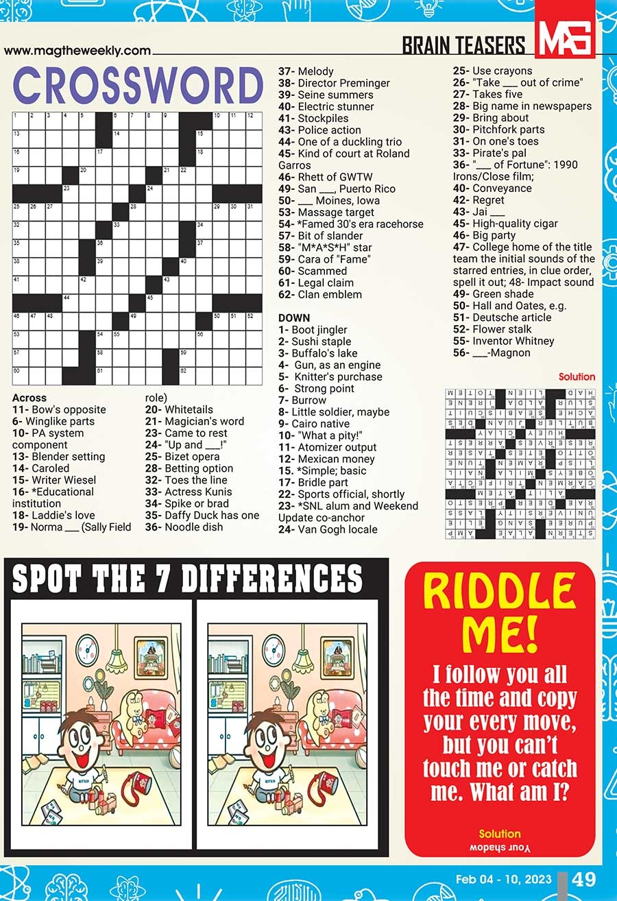 Asia Countries Crossword Printable