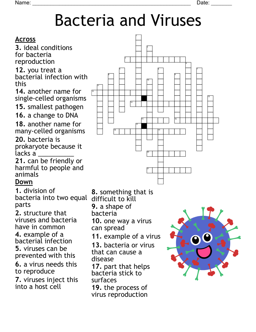 Bacteria And Viruses Crossword WordMint Bacteria And Viruses Crossword WordMint