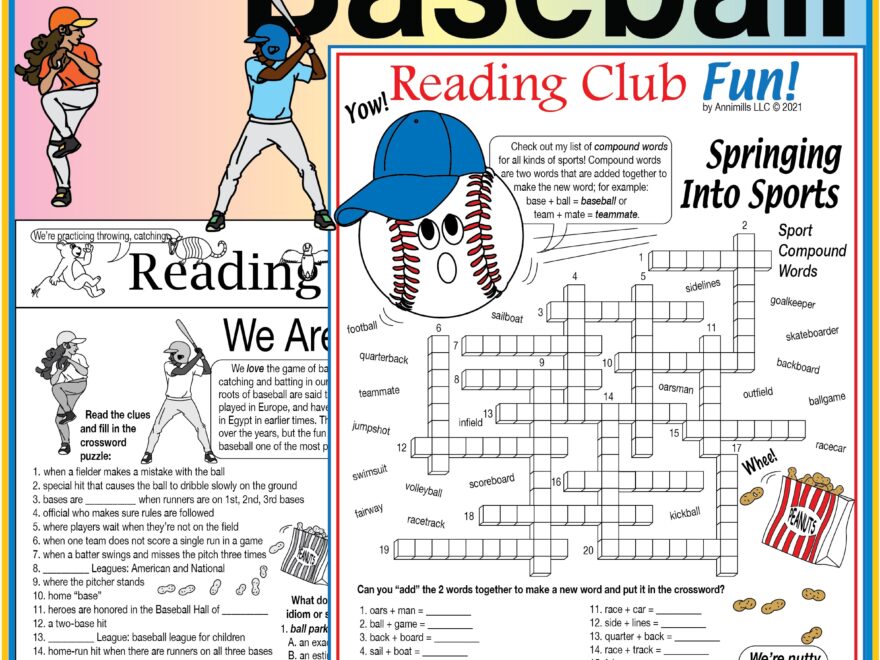 Baseball And Spring Sports Printable Puzzles Set Made By Teachers