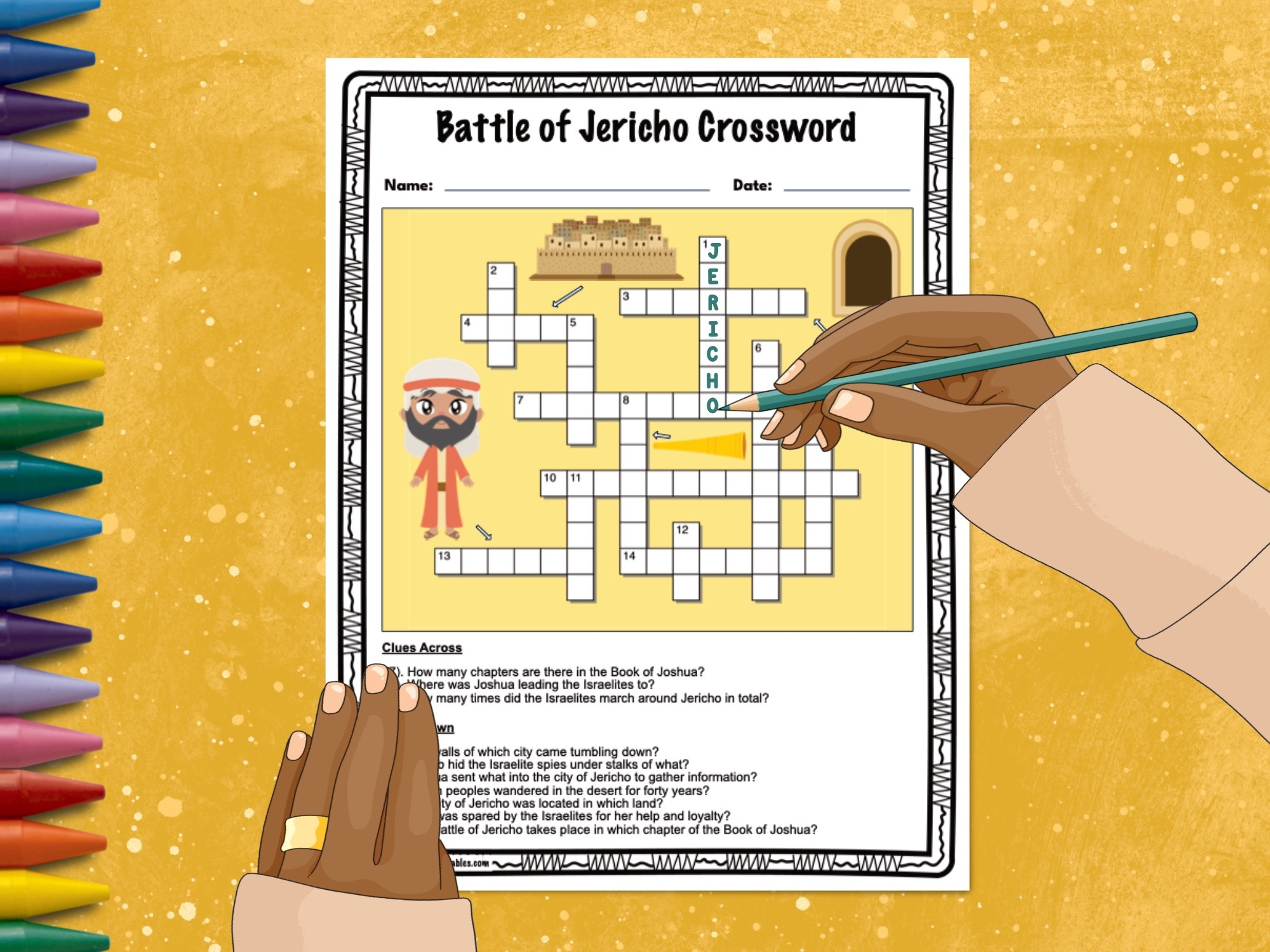 Battle Of Jericho Crossword Puzzle Printable Made By Teachers Battle Of Jericho Crossword Puzzle Printable Made By Teachers