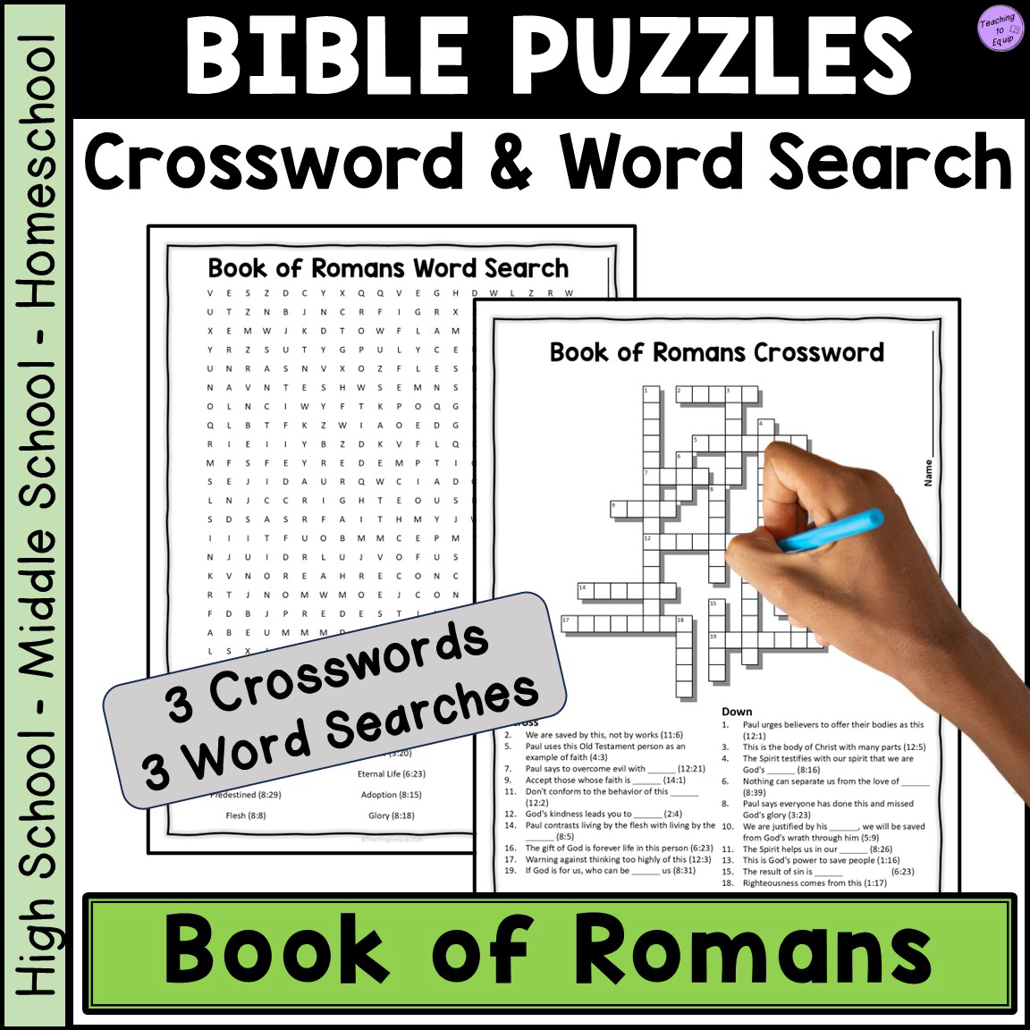 Bible Book Of Romans Crossword Word Search Puzzle Activities Made By Teachers Bible Book Of Romans Crossword Word Search Puzzle Activities Made By Teachers