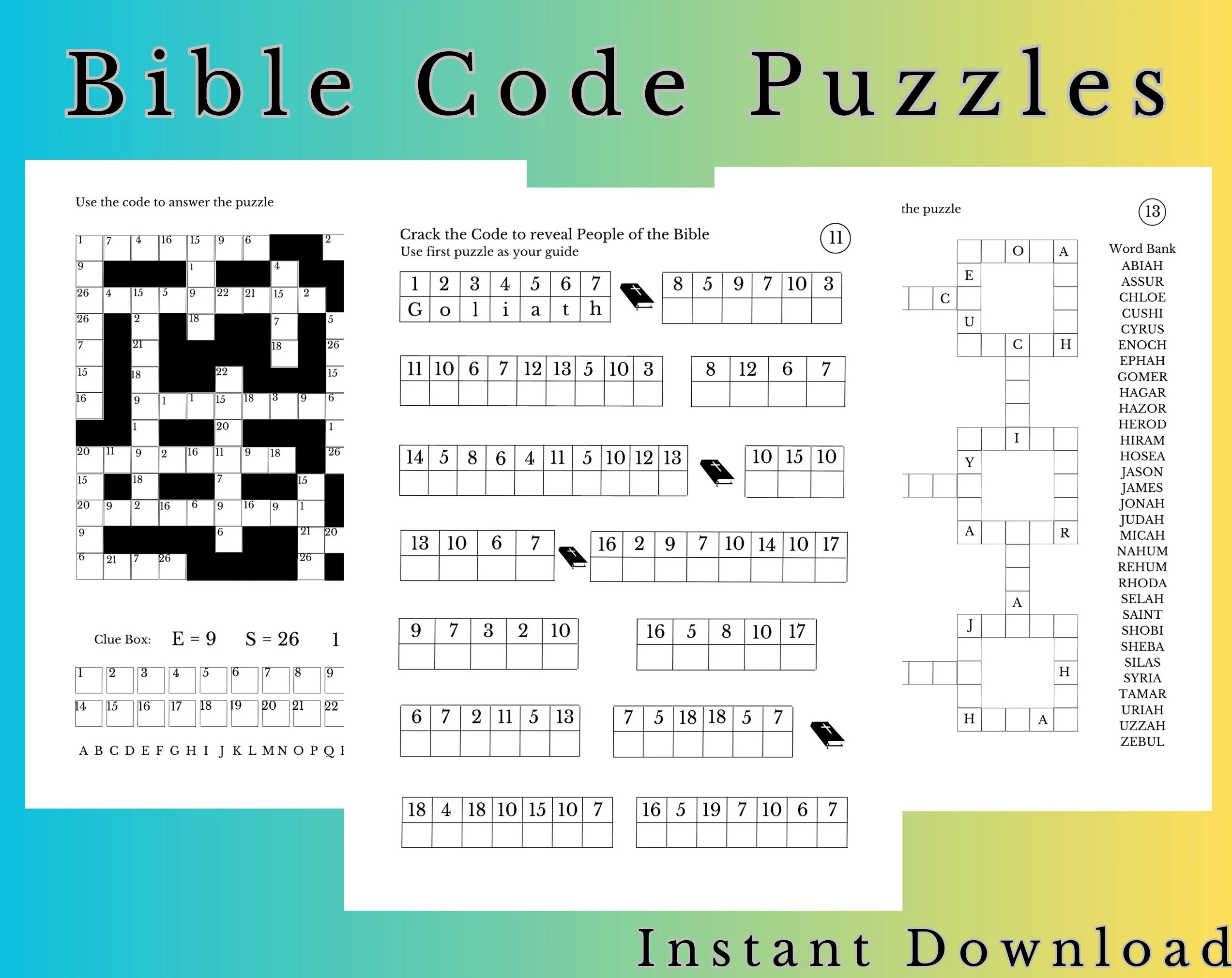 Bible Code Puzzles Bible Crossword Crossword Puzzle Printables Bible Crack The Code Bible Games For Adults And Teens Bible Puzzles Etsy Bible Code Puzzles Bible Crossword Crossword Puzzle Printables Bible Crack The Code Bible Games For Adults And Teens Bible Puzzles Etsy