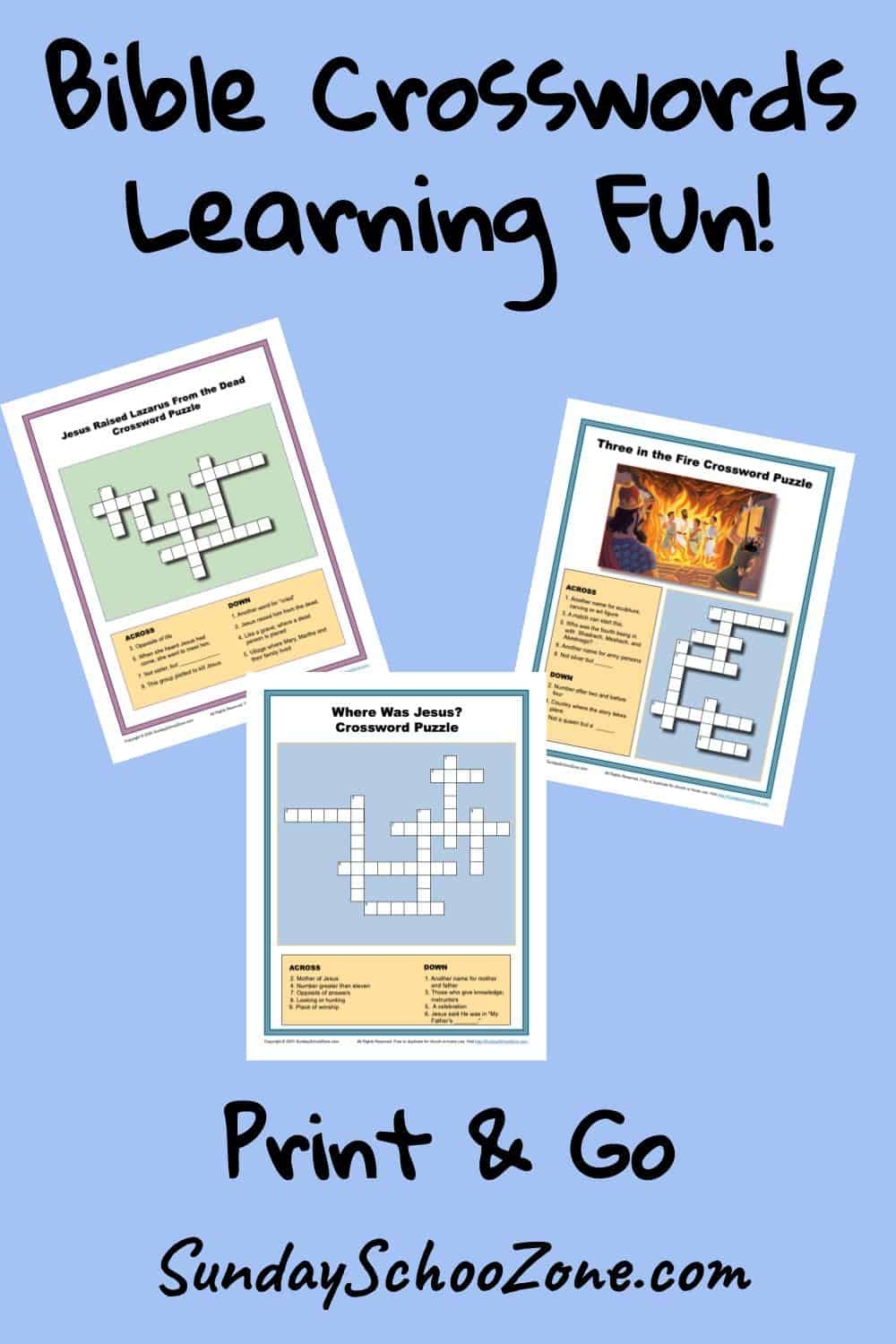 Bible Crossword Puzzles Bible Lesson Activities For Children Bible Crossword Puzzles Bible Lesson Activities For Children