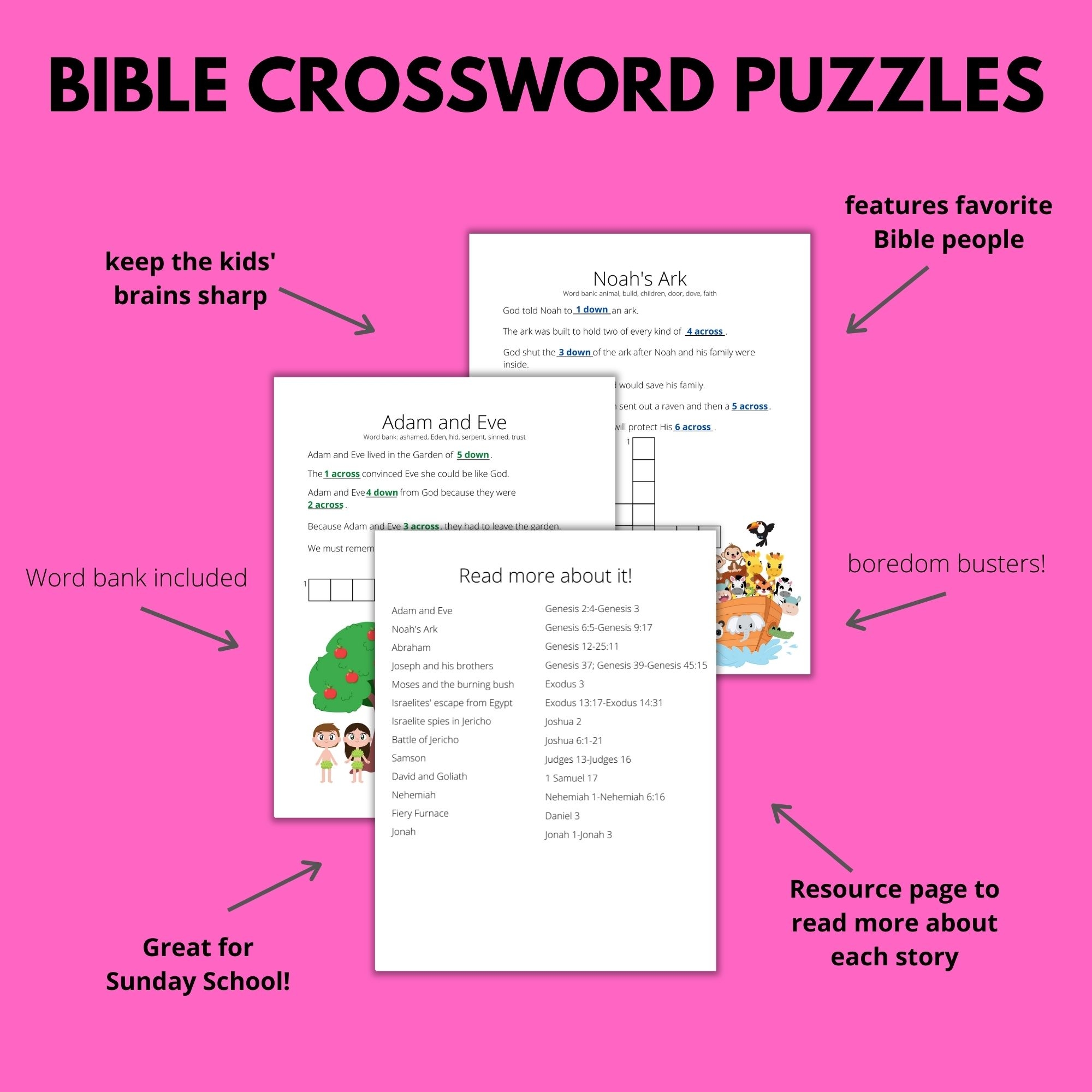 Bible Crossword Puzzles Sunday School Printables Classful Bible Crossword Puzzles Sunday School Printables Classful