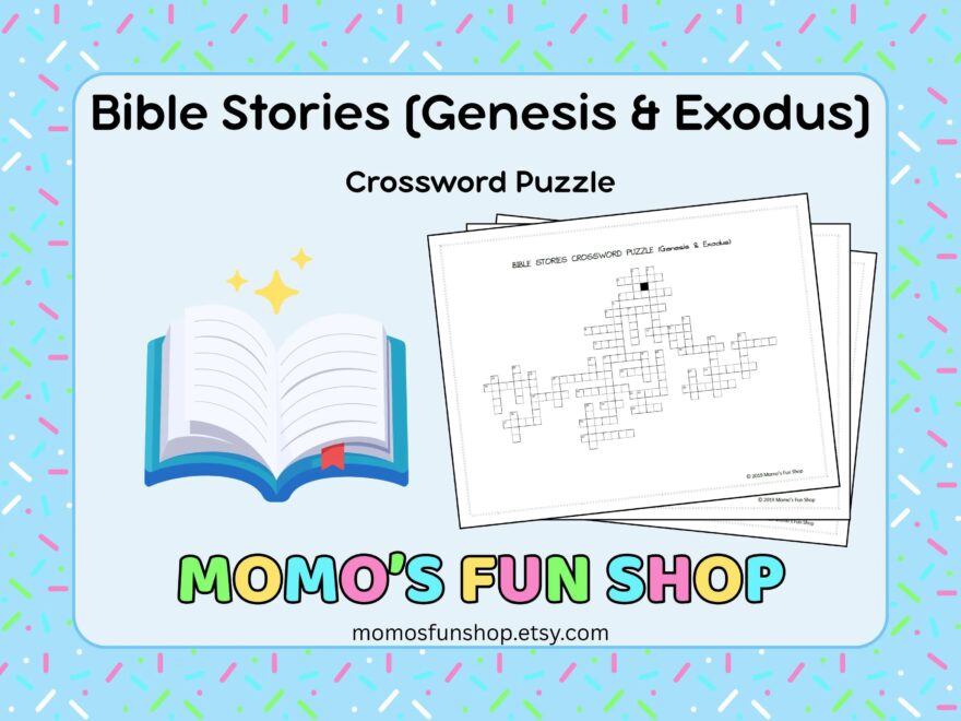 Bible Stories Crossword Puzzle Genesis Exodus JW Printables For Kids Family Worship JW Activity Sheet Instant Download PDF Etsy
