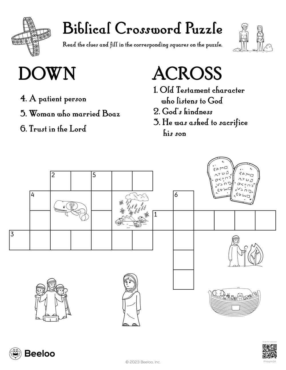 Biblical Crossword Puzzle Beeloo Printable Crafts And Activities For Kids Biblical Crossword Puzzle Beeloo Printable Crafts And Activities For Kids