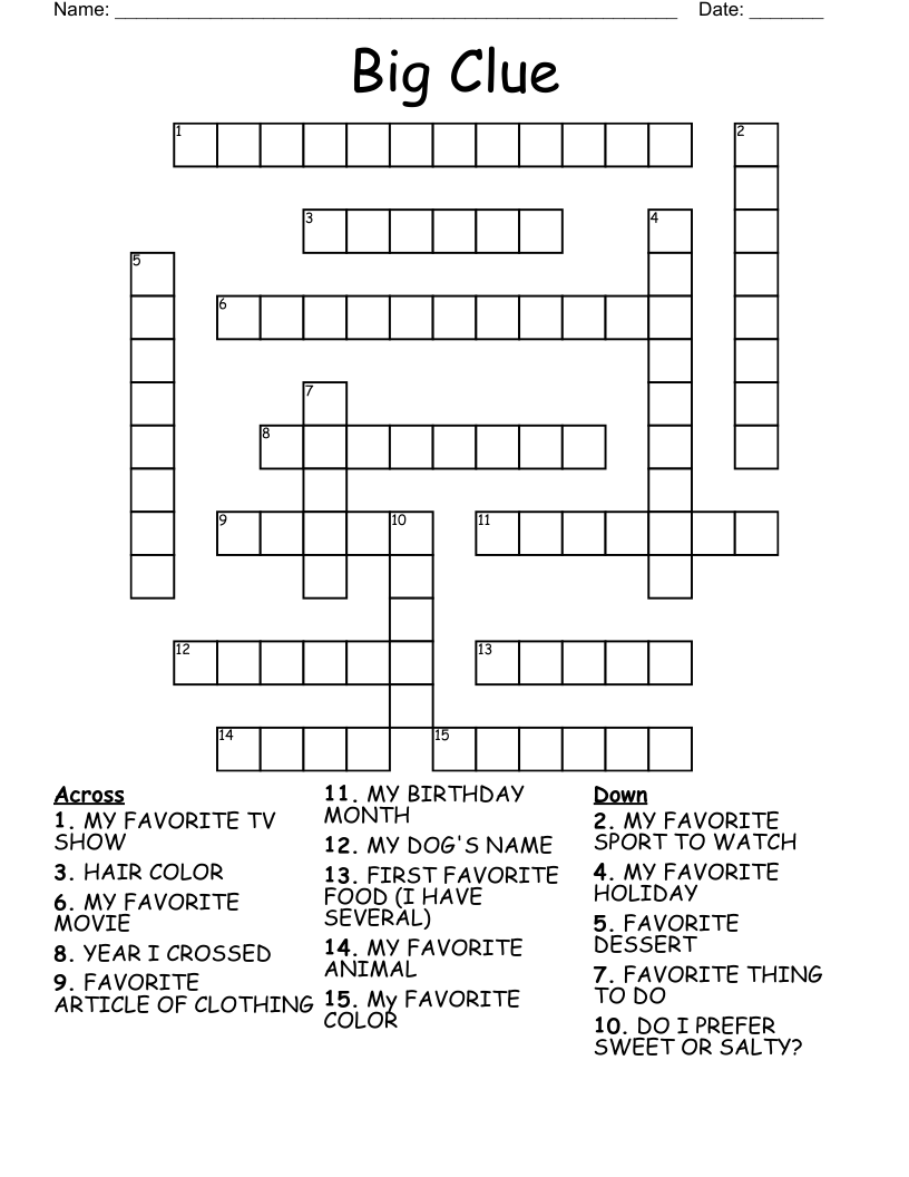 Big Printable Sunday Crossword