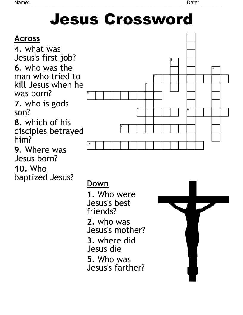 Birth Of Jesus Crossword WordMint
