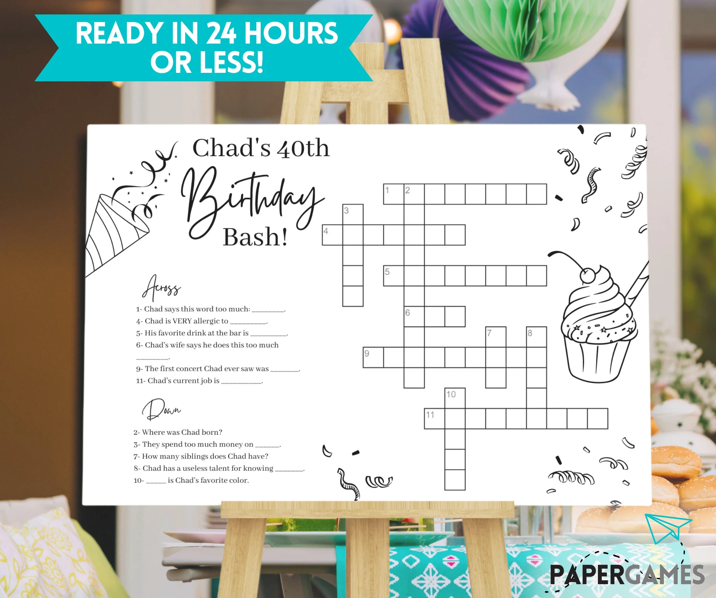 Birthday Crossword Puzzle Custom Personalized Birthday Party Game 25th Birthday 30th 40th 50th 60th Game Printable Gift Crossword Game Etsy Birthday Crossword Puzzle Custom Personalized Birthday Party Game 25th Birthday 30th 40th 50th 60th Game Printable Gift Crossword Game Etsy