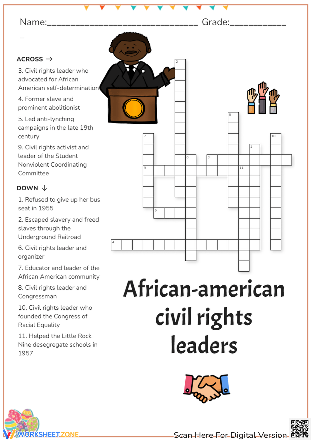 Black History Crossword Puzzle Worksheets 2025 Black History Crossword Puzzle Worksheets 2025
