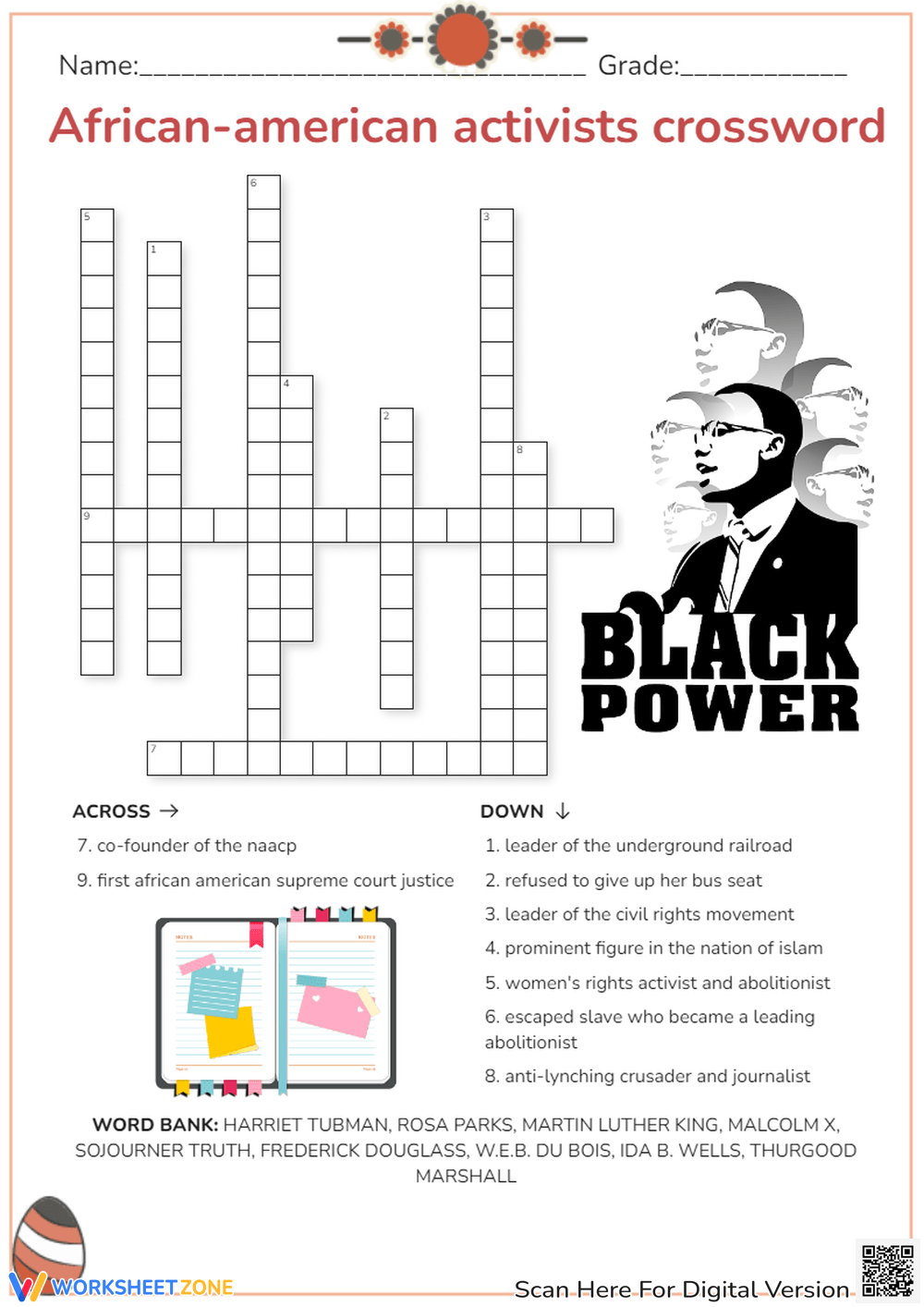 Black History Crossword Puzzle Worksheets 2025 Black History Crossword Puzzle Worksheets 2025