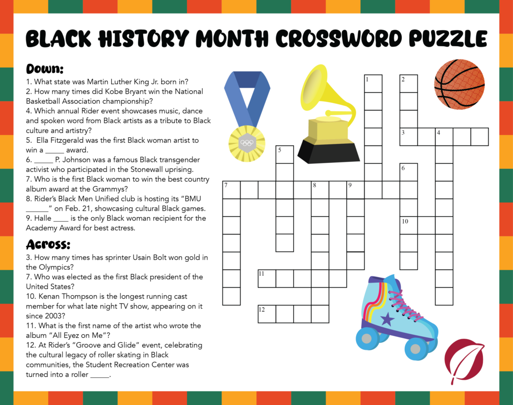 Black History Month Crossword And Answer Key The Rider News Black History Month Crossword And Answer Key The Rider News