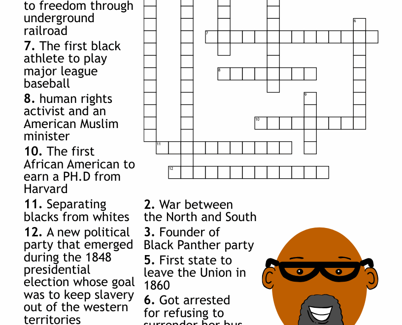 Black History Month Crossword WordMint