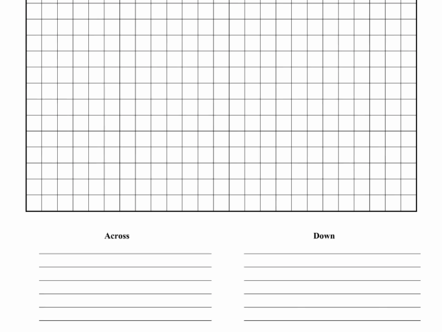 Blank Crossword Puzzle Template Download Fillable PDF Templateroller
