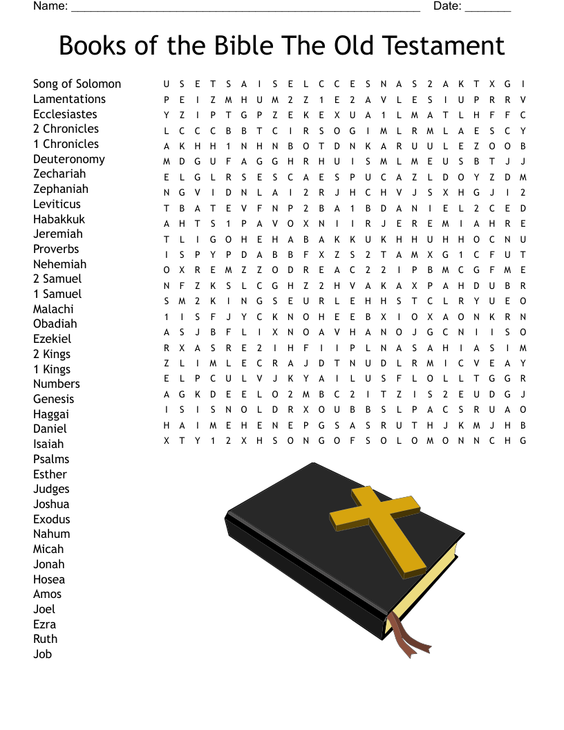 Books Of The Bible The Old Testament Word Search WordMint Books Of The Bible The Old Testament Word Search WordMint