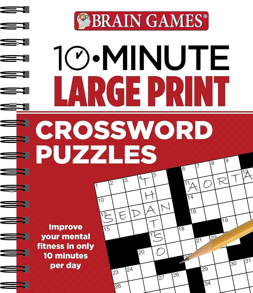 Brain Games 10 Minute Large Print Crossword Puzzles Volume 1 Publications International Ltd Brain Games 9781450887960 Amazon Books Brain Games 10 Minute Large Print Crossword Puzzles Volume 1 Publications International Ltd Brain Games 9781450887960 Amazon Books