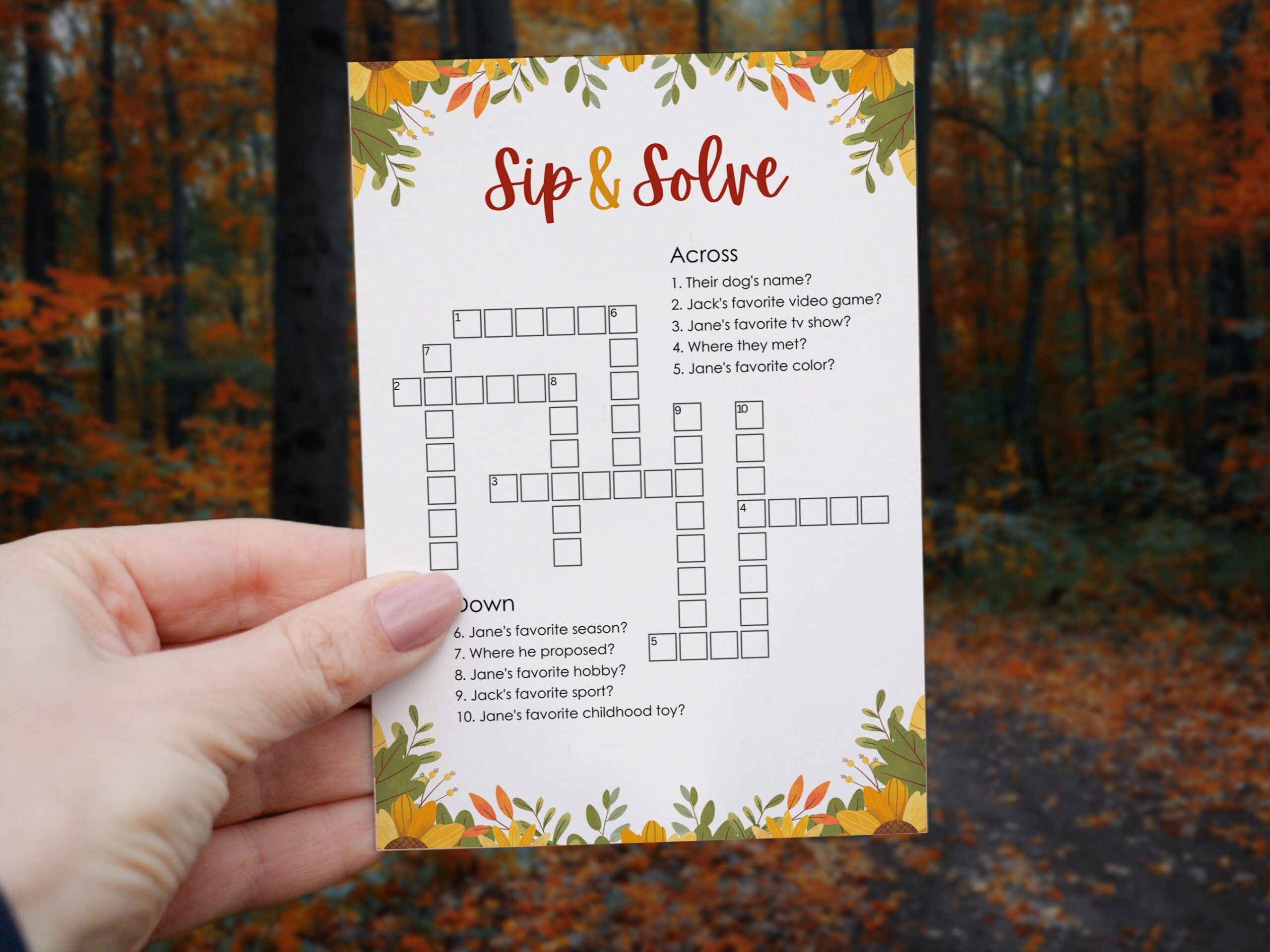 Fall Crossword Puzzles With Answers Printable Fall Crossword Puzzles With Answers Printable