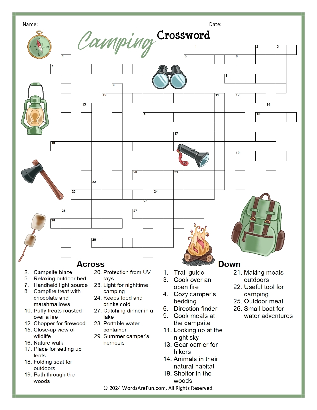 Crossword Puzzles For 5th Graders Printable Crossword Puzzles For 5th Graders Printable