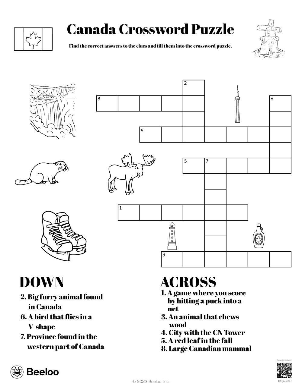 Fall Crossword Printable Fall Crossword Printable