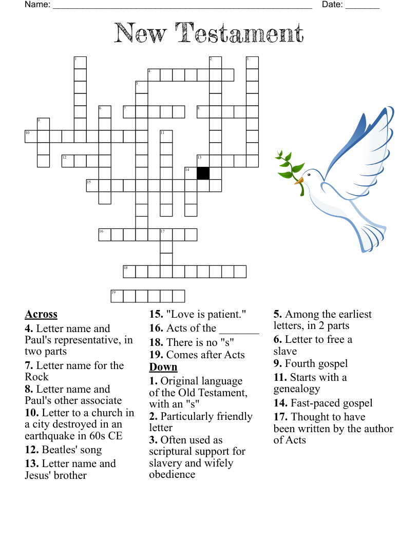 Catholic Crossword WordMint Catholic Crossword WordMint