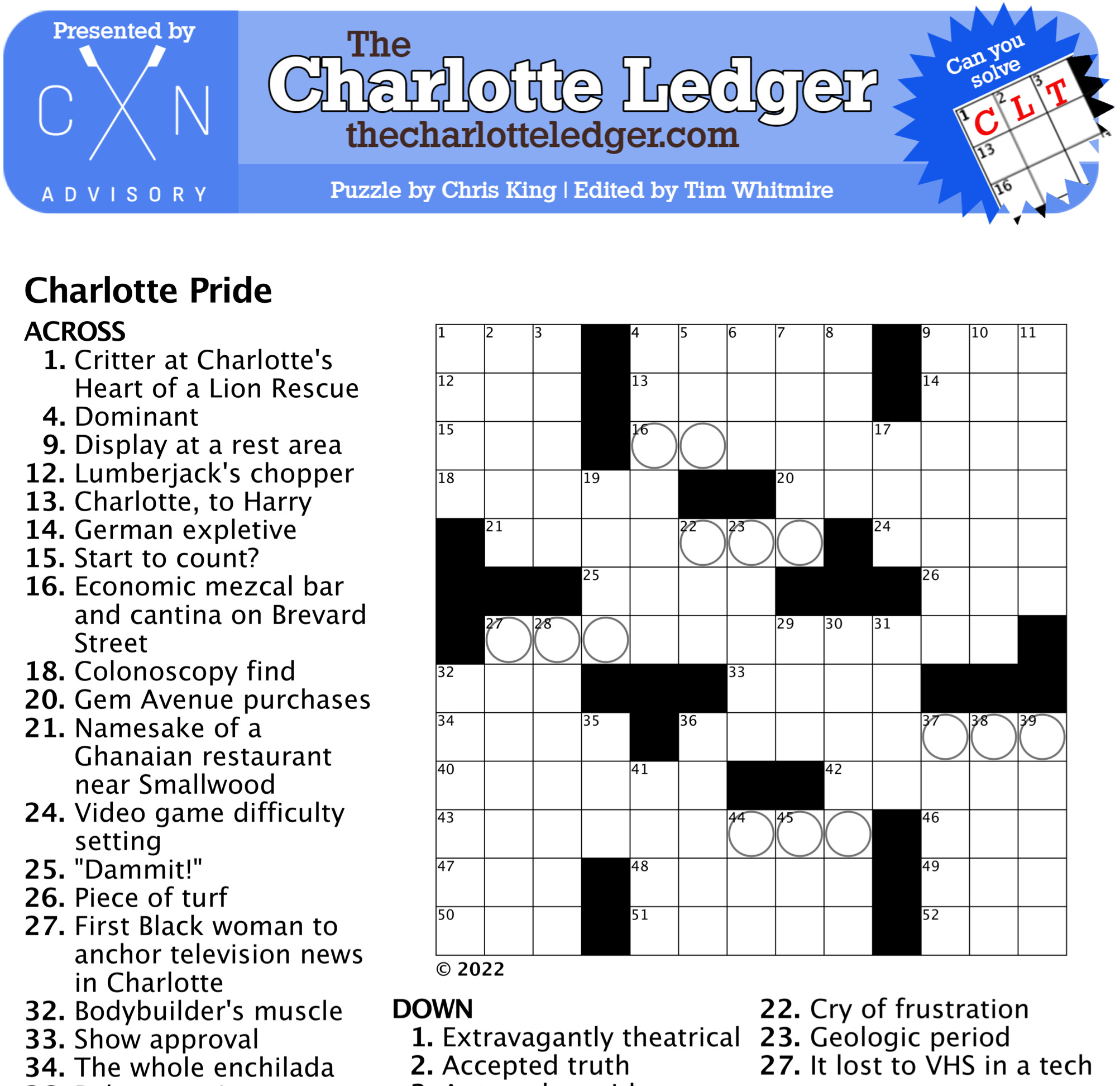 Crossword Puzzles For Free Printable