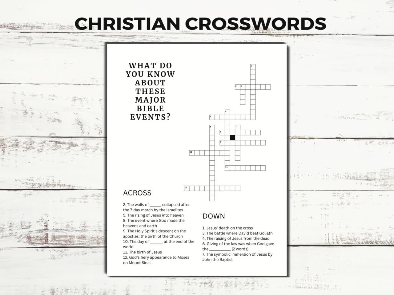 Christian Crossword Puzzles For Kids And Adults Sunday School Activity Bible Study Group Fun Youth Group Activity Etsy Christian Crossword Puzzles For Kids And Adults Sunday School Activity Bible Study Group Fun Youth Group Activity Etsy